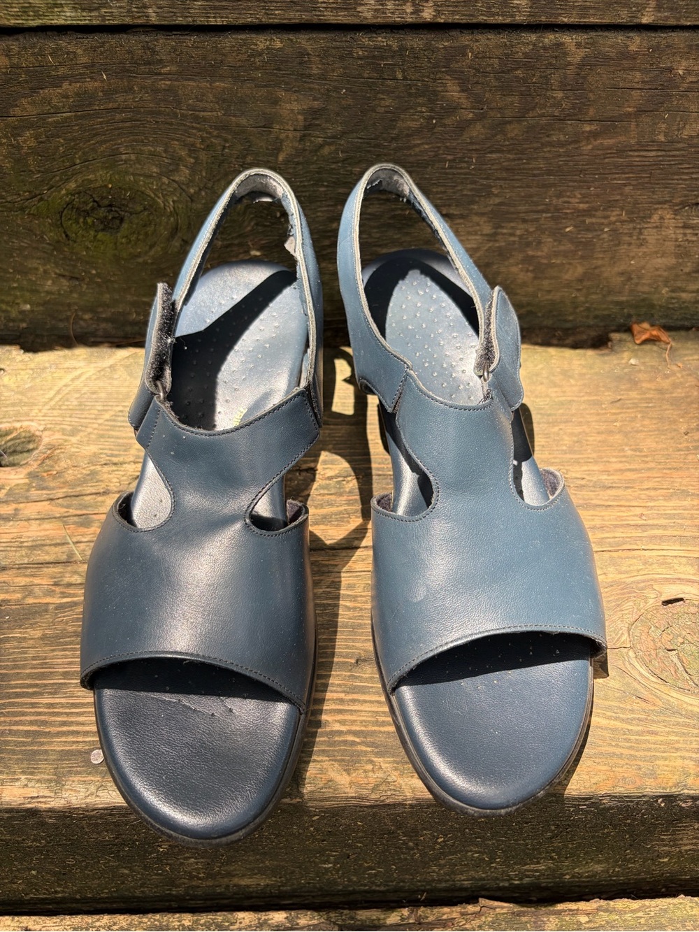 SAS Women's Suntimer Blue Slingback Cutout Sandals